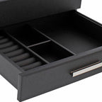 10 Watch Box in Black Saffiano Leather Finish with Drawer by Aevitas