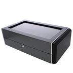 12 Watch Box Carbon Fibre or Piano Black Premium Quality by Aevitas