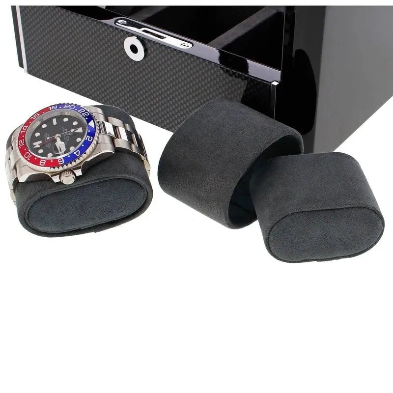 12 Watch Box Carbon Fibre or Piano Black Premium Quality by Aevitas