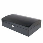 12 Watch Box with Curved Solid Lid in Carbon Fibre Finish by Aevitas
