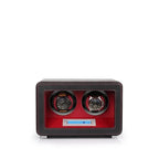 2 Watch Winder in Black Smooth Leather Finish by Aevitas