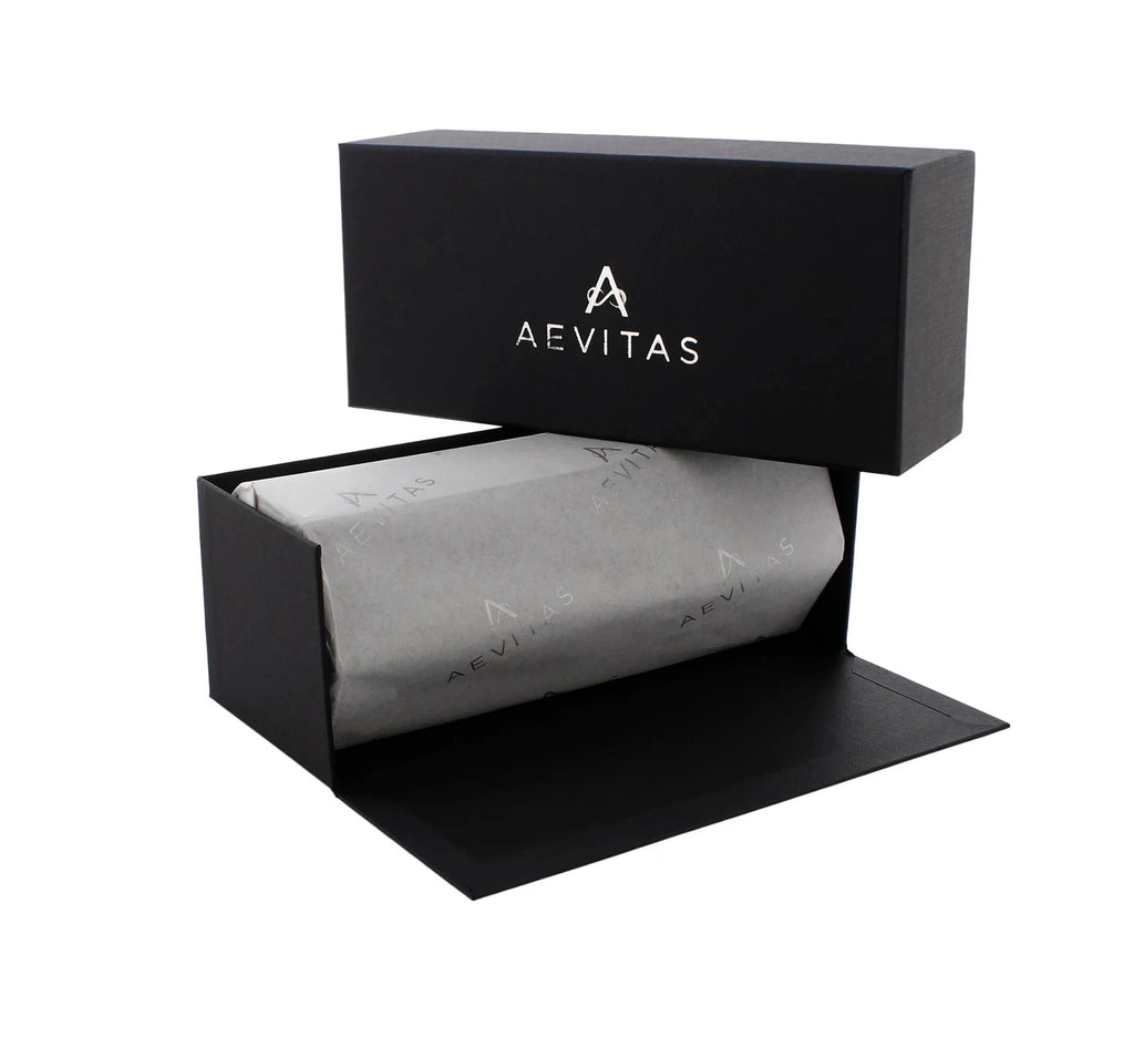 3 Watch Travel Case in Black Leather with Green Lining Hexagon Style