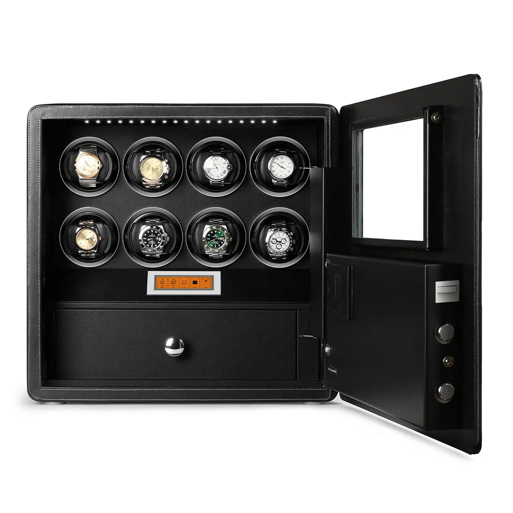 Watch Winder Safe for 8 Watches Black Edition by Aevitas