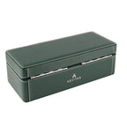 4 Watch Box in Green Leather Finish Fine Quality by Aevitas