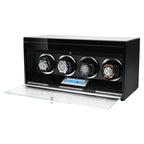 4 Watch Winder Black Edition with Extra Storage Area by Aevitas