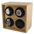4 Watch Winder in Solid Oak Wood Manufactured in the UK by Aevitas