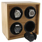 4 Watch Winder in Solid Oak Wood Manufactured in the UK by Aevitas