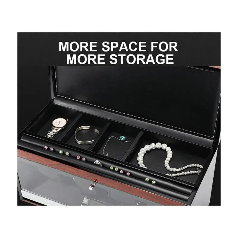 4 Watch Winder with Extra Storage Wood Veneer Finish by Aevitas