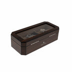 5 Watch Box in Natural Dark Walnut Veneer Finish by Aevitas