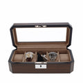 5 Watch Box in Natural Dark Walnut Veneer Finish by Aevitas