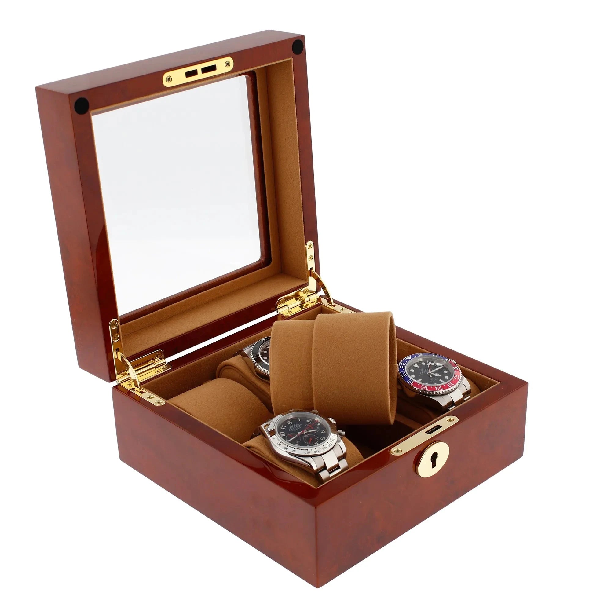 6 Watch Box in Luxurious Camphor Wood with Camel Lining by Aevitas
