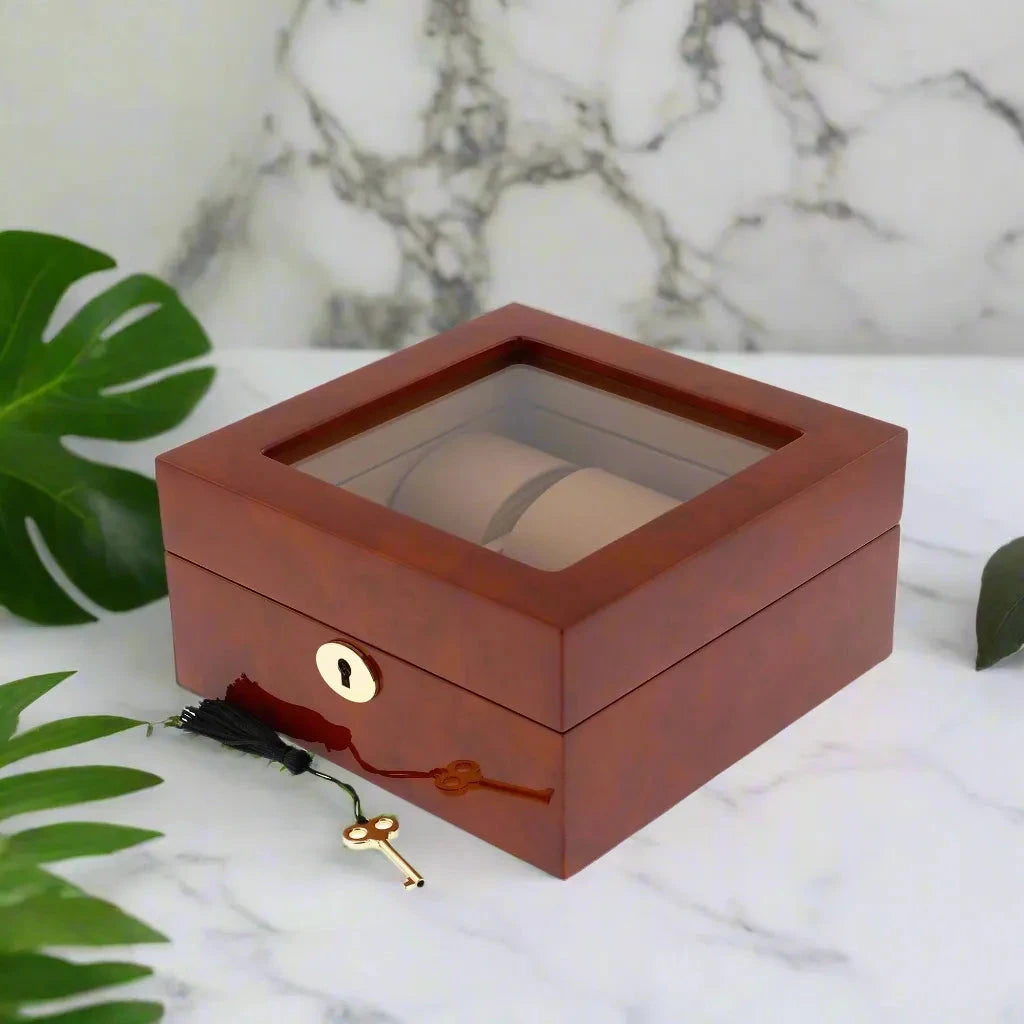 6 Watch Box in Luxurious Camphor Wood with Camel Lining by Aevitas