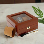 6 Watch Box in Luxurious Mahogany Wood with Camel Lining by Aevitas