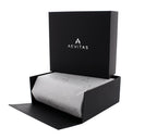 6 Watch Travel Case in Black Leather with Grey Lining Hexagon Style