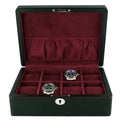 8 Watch Box in Black Leather Finish Fine Quality by Aevitas