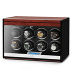 8 Watch Winder with Extra Storage Wood Veneer Finish by Aevitas