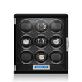 9 Watch Winder Piano Black Wood Finish the Tower Series by Aevitas