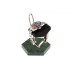 Aevitas Watch Stand in Green Marble Hexagon Base with Black Leather