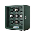 Automatic 9 Watch Winder in Dark Green Smooth Leather Finish by Aevitas