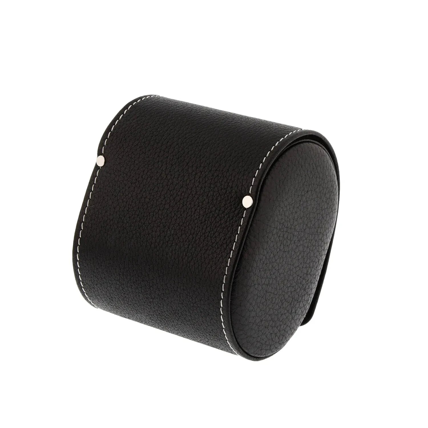 Black Genuine Leather Single Watch Roll Travel Case by Aevitas