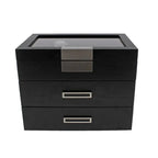 Black Oak Wooden Veneer Watch Box for 30 Watches by Aevitas