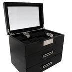 Black Oak Wooden Veneer Watch Box for 30 Watches by Aevitas