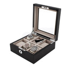 Black Oak Wooden Veneer Watch Box for 6 Watches by Aevitas