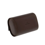 Double Watch Roll Case in Premium Dark Brown Calf Leather by Aevitas