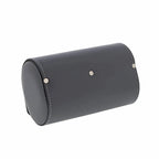 Double Watch Roll in Smooth Grey Leather with Super Soft Lining