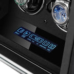 Premium 2 Watch Winder in Dark Walnut Wood with Piano Lacquer by Aevitas