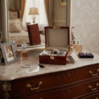 Premium 6 Watch Box in Burl Wanut Wood Piano Gloss Finish with Luxury Lining