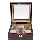 Premium 6 Watch Box in Cherry Wood Piano Gloss Finish with Luxury Lining