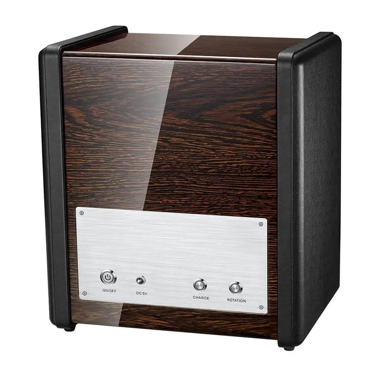 Premium 6 Watch Winder in Dark Walnut Wood Piano Lacquer by Aevitas