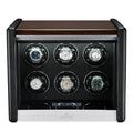 Premium 6 Watch Winder in Dark Walnut Wood Piano Lacquer by Aevitas