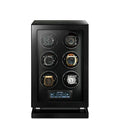 Premium 6 Watch Winder in Zebrano Ebony Wood Piano Lacquer by Aevitas