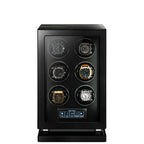 Premium 6 Watch Winder in Zebrano Ebony Wood Piano Lacquer by Aevitas