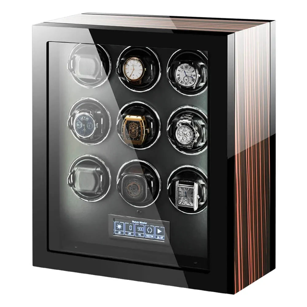Premium Automatic 9 Watch Winder with Touch Screen by Aevitas
