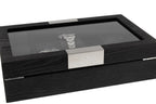 Premium Black Oak Veneer Watch Box for 10 Watches