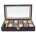 Premium Cherry Wood Satin Finish Watch Box for 12 Watches