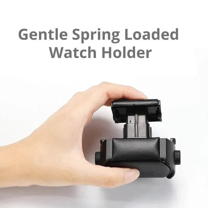 Premium Dual Watch Winder Black Genuine Leather Mains Powered by Aevitas