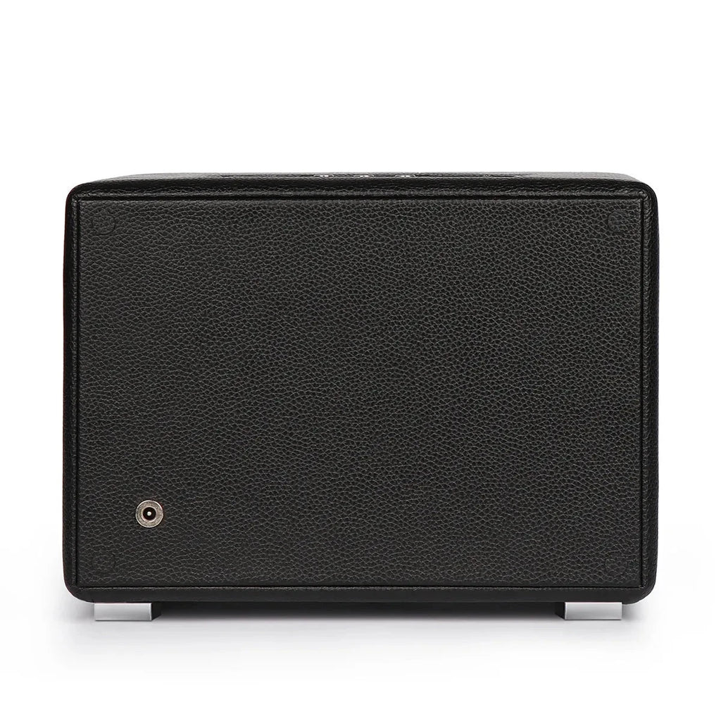 Premium Dual Watch Winder Black Genuine Leather Mains Powered by Aevitas
