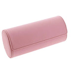 Premium Ladies 3 Watch Roll Pink Saffiano Leather with Soft Lining