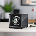 Single Watch Winder Carbon Fibre finish Mains or Battery by Aevitas
