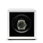 Single Watch Winder White Gloss finish Mains or Battery by Aevitas