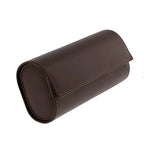 Triple Watch Roll Case in Premium Dark Brown Calf Leather by Aevitas