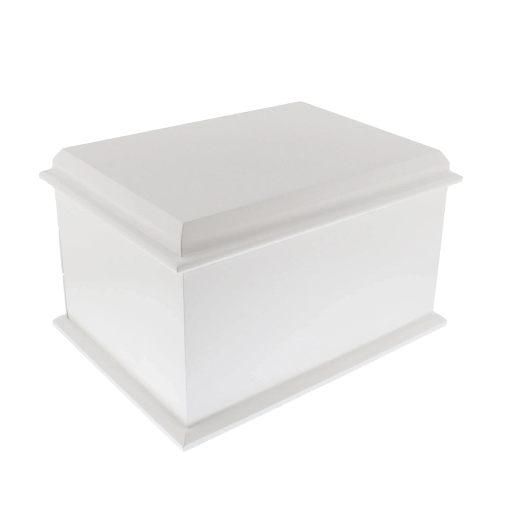 Extra Large Premium Jewellery Box White Wood with Camel Colour Lining by Aevitas