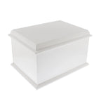 Extra Large Premium Jewellery Box White Wood with Camel Colour Lining by Aevitas