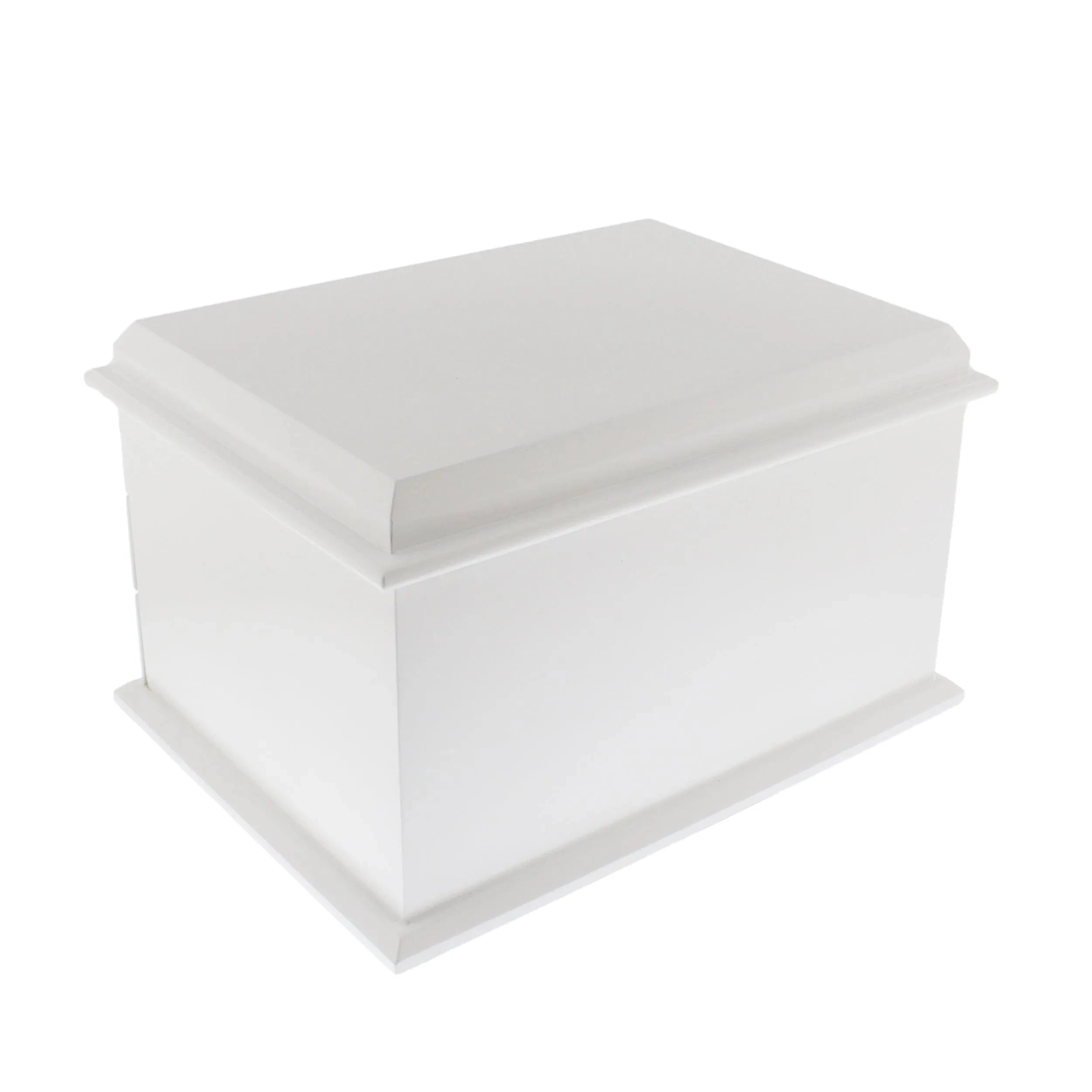 Extra Large Premium Jewellery Box White Wood with Camel Colour Lining by Aevitas