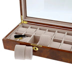 Watch Box for 12 Wrist Watches in Burl Walnut Wood by Aevitas