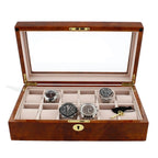 Watch Box for 12 Wrist Watches in Burl Walnut Wood by Aevitas
